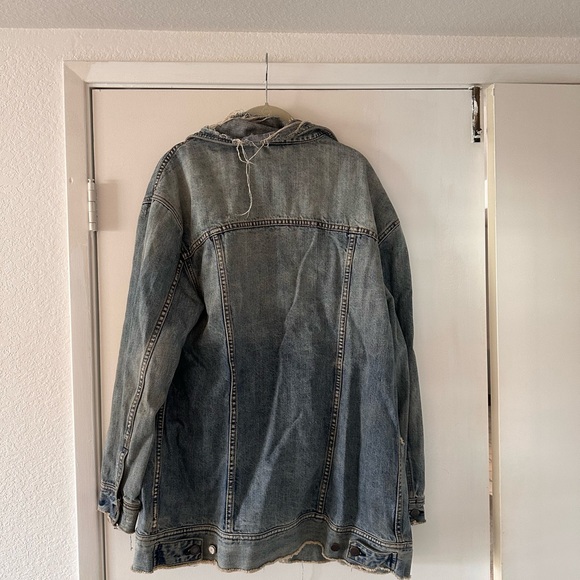 Free People Distressed Denim Jacket - Picture 4 of 5